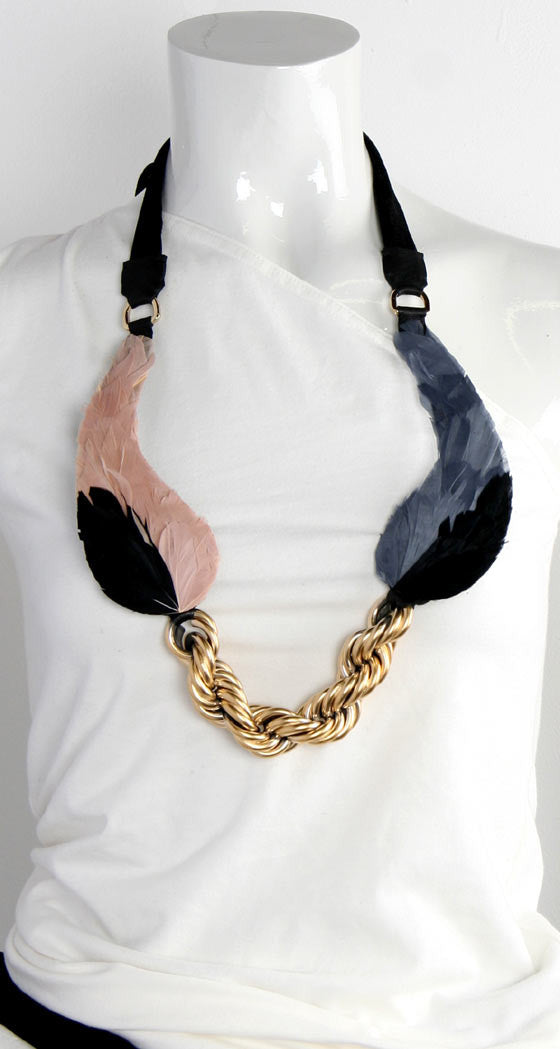 Maryam Keyhani Minerna Feather Necklace - Elegant Bohemian Jewelry for Women, Handmade Sterling Silver Pendant Necklace | Perfect for Weddings, Parties & Boho Fashion