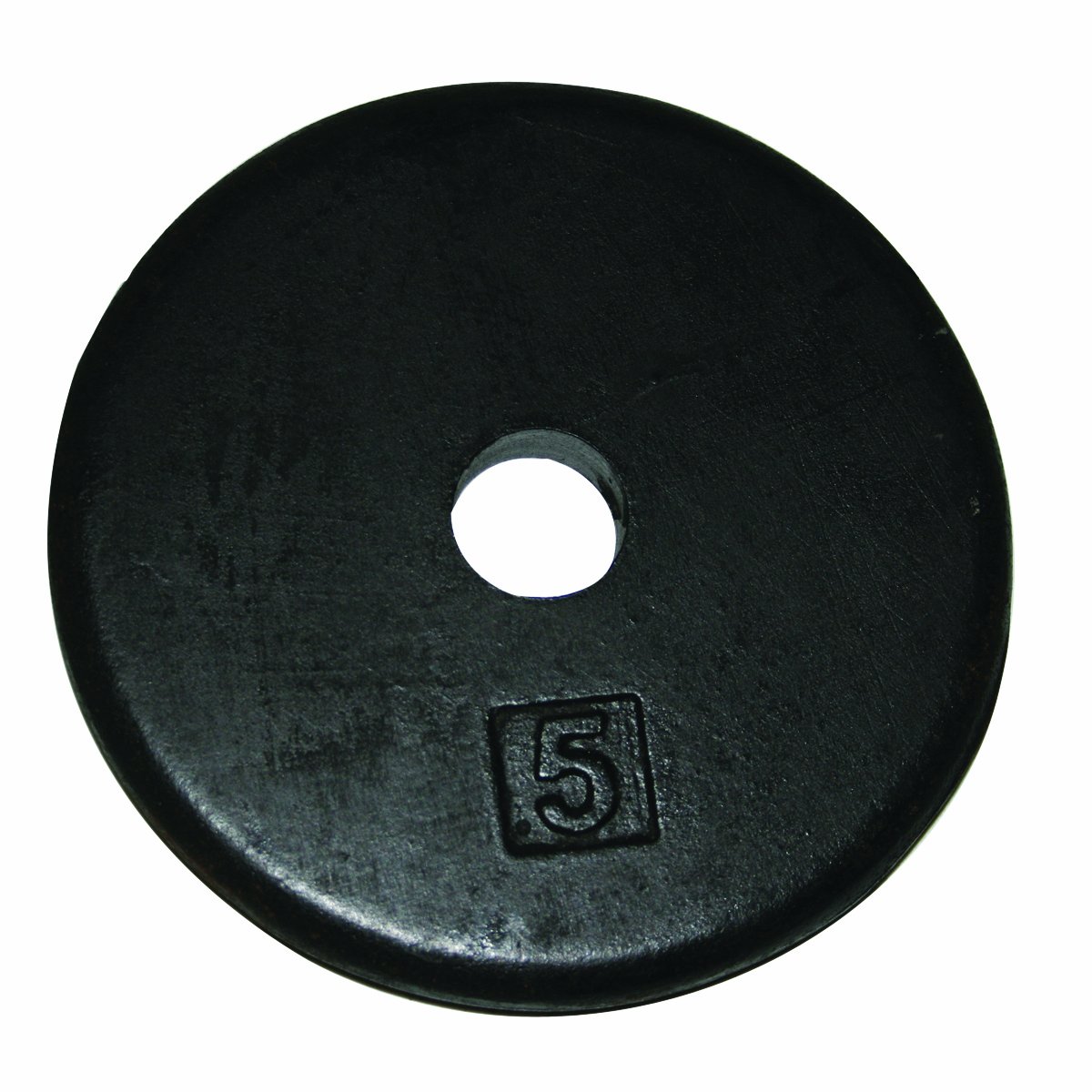 CanDo 10-0602 5 lb Iron Disc Weight Plate for Strength Training, Home Gym & CrossFit Workouts - Durable Fitness Equipment for Weightlifting & Exercise