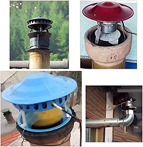 FYHDASTA 100W/120W Low Noise Chimney Ventilation Fan - Quiet Domestic Chimney Cover Fan for 13-20cm Diameter Chimney Hoses (100W Model) - Perfect for Kitchen Exhaust, Home Ventilation & Smoke Removal