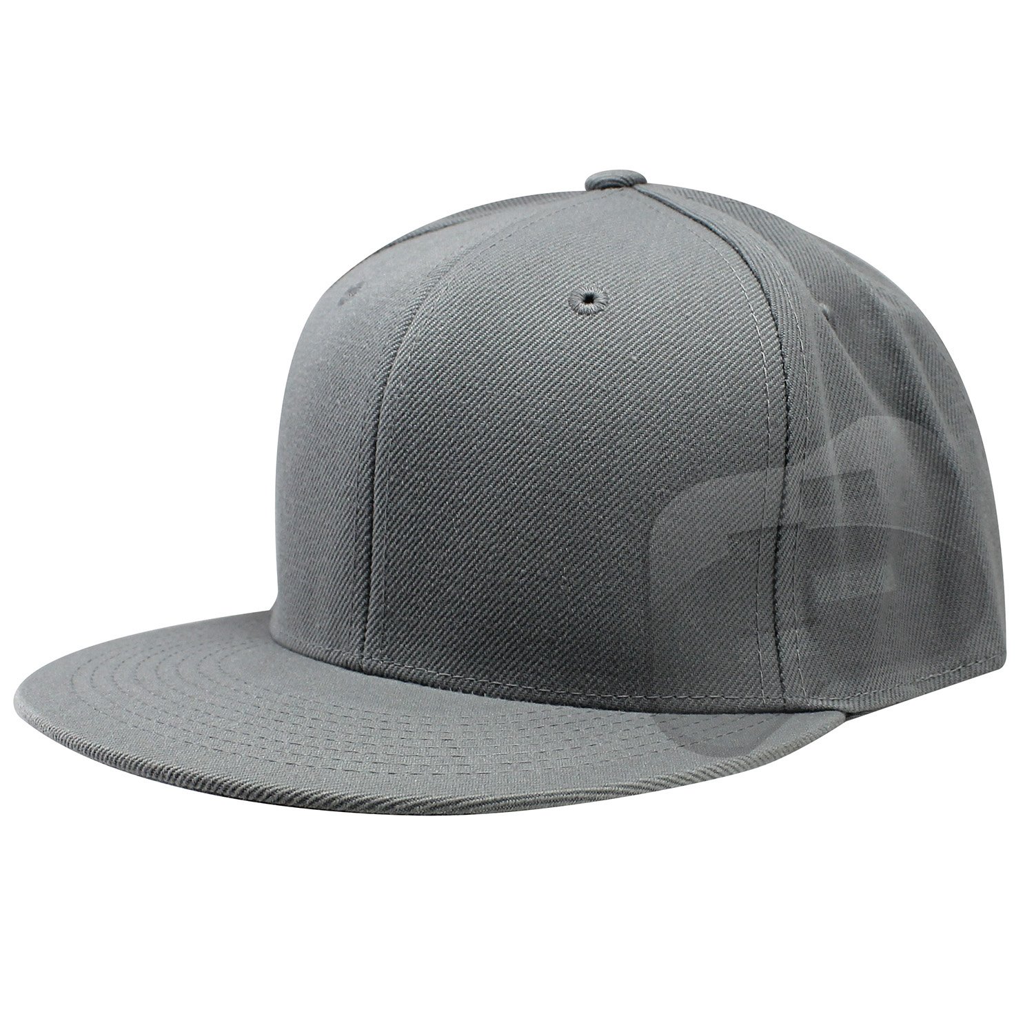 Plain Fitted Flat Bill Hat - Solid & Neon Colors for Outdoor Sports