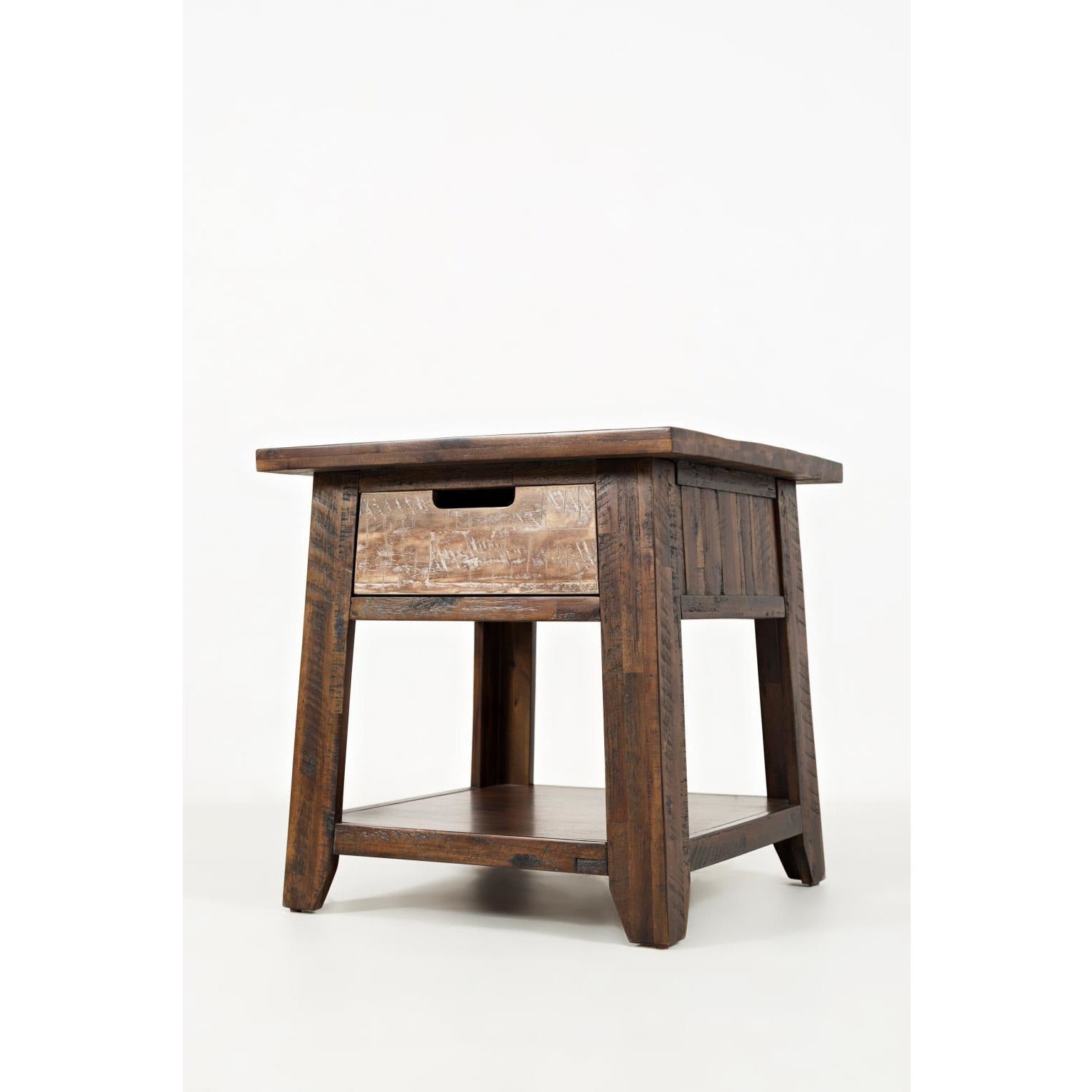 Painted Canyon End Table - Modern Nightstand with Storage Shelf for Bedroom, Living Room, or Office - Perfect for Small Spaces & Home Decor