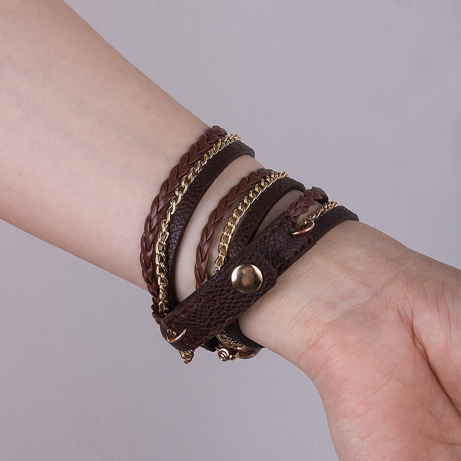 Premium Leather Apple Watch Bands for Women - Compatible with Apple Watch Ultra, Series 8/7/6/5/4/3/2/1 & SE (38mm-49mm) - Western Boho Style Wrap Bracelet Strap for Fashion & Daily Wear
