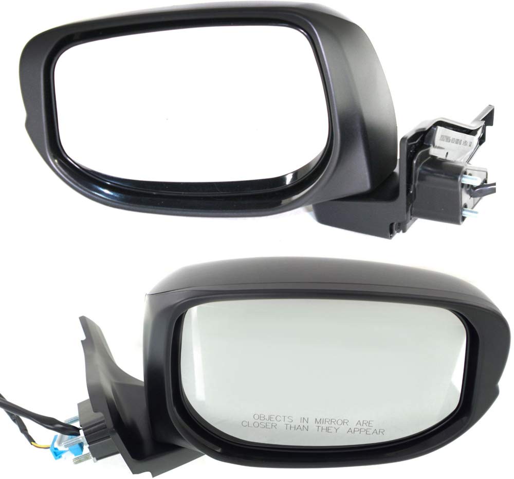Kool Vue Power Side Mirrors for Honda Insight 2010-2014 - Driver & Passenger Non-Heated Mirrors Without Signal Light (Paintable) - Perfect for Replacement & Car Customization