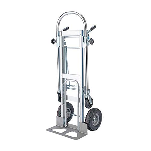 Heavy Duty 770lb Ergonomic Aluminum Hand Truck - Folding 3-in-1 Luggage Cart for Travel, Moving & Office Use | Portable Dolly for Suitcases, Packages & Home Storage Organization