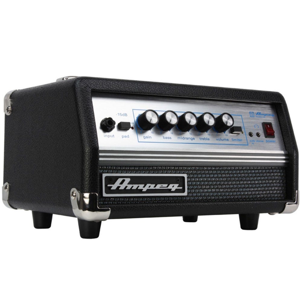 Ampeg MicroVR 200W Bass Amplifier Head - Compact & Powerful Bass Amp for Practice, Recording & Small Gigs