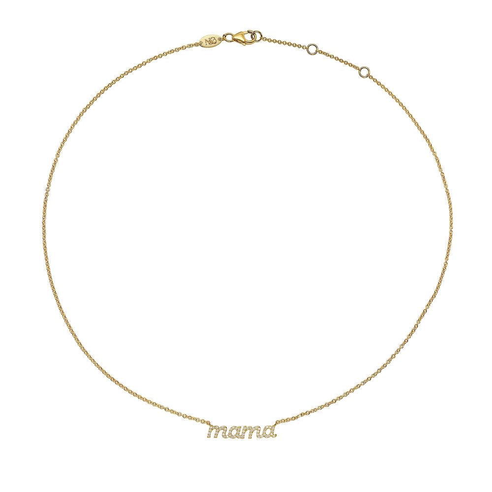 Personalized Mama Necklace for Women - Custom Engraved Mother's Jewelry Gift for Mom, Grandma, Wife - Perfect for Mother's Day, Birthday, Anniversary & Everyday Wear