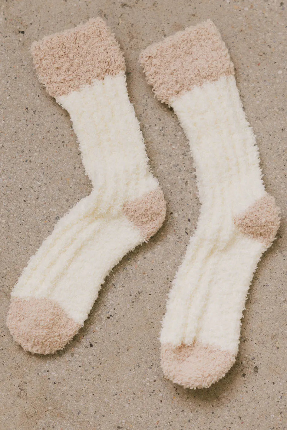 Soft Fuzzy Contrast Socks in Yellow - Cozy & Stylish Crew Socks for Women & Men - Perfect for Winter, Home, and Casual Outfits