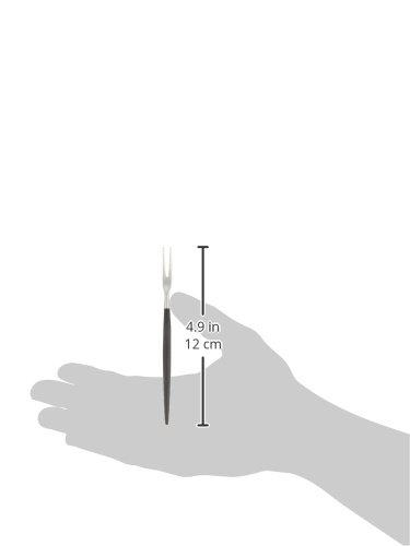 Premium Stainless Steel Single Fruit Fork - Elegant GOA Silver & Black Design - Perfect for Parties, Picnics, and Dessert Serving (GO.34)