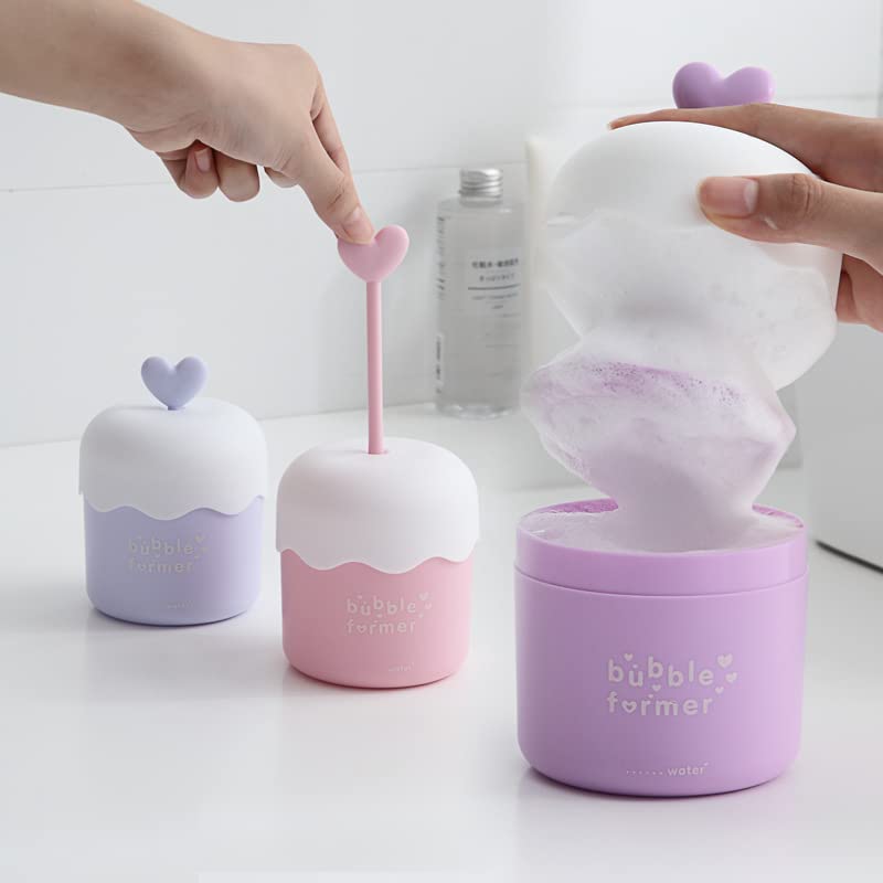 1pc Pink Facial Cleanser Foam Cup - Electric Bubble Maker for Deep Skin Cleansing & Care | Perfect for Daily Skincare Routine & Spa Treatments at Home