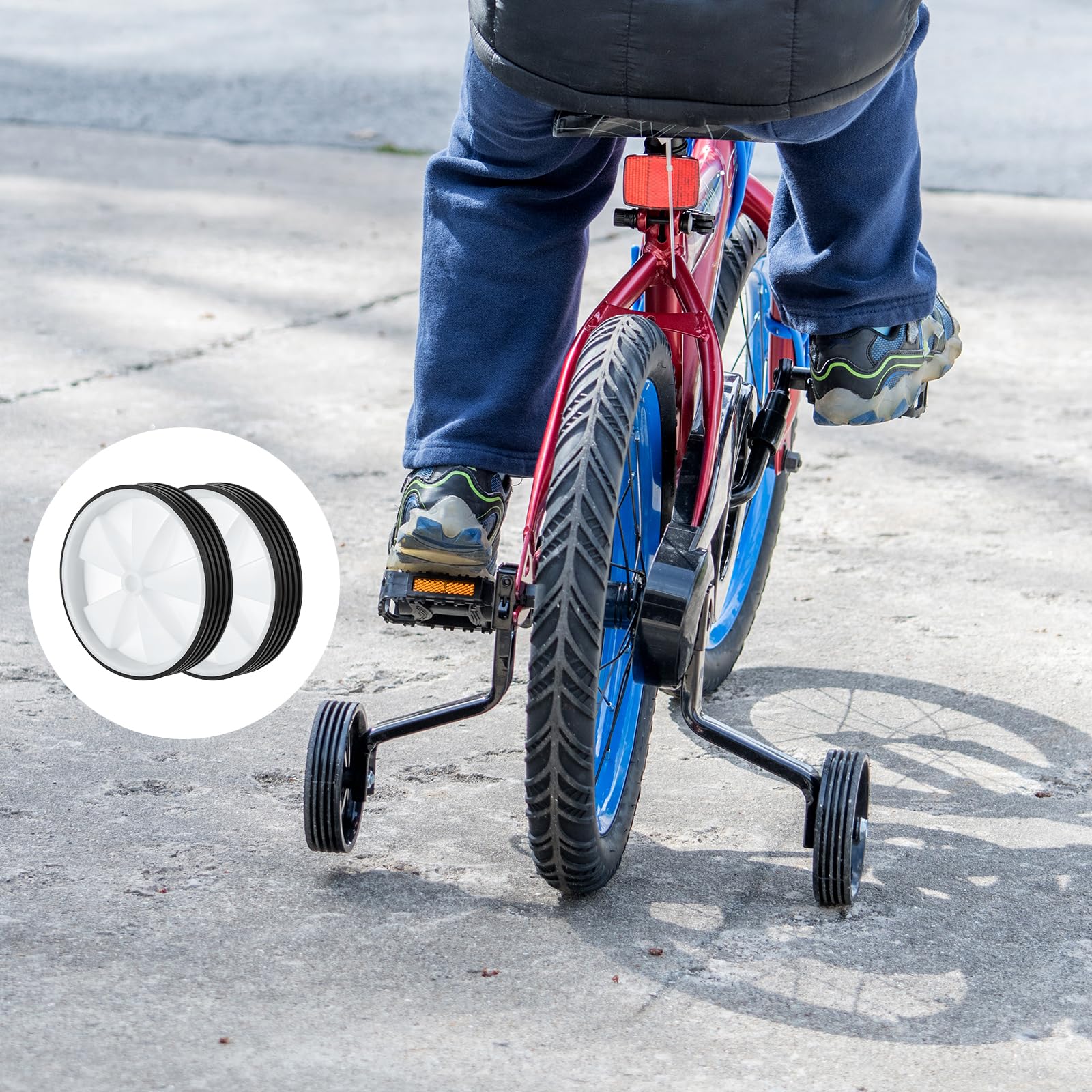 PATIKIL Bike Training Wheels for Kids - Adjustable Bicycle Stabilizer Wheels for Balance Training | Replacement Parts for Boys & Girls Bikes | Perfect for Learning to Ride Safely in Parks & Neighborhoods