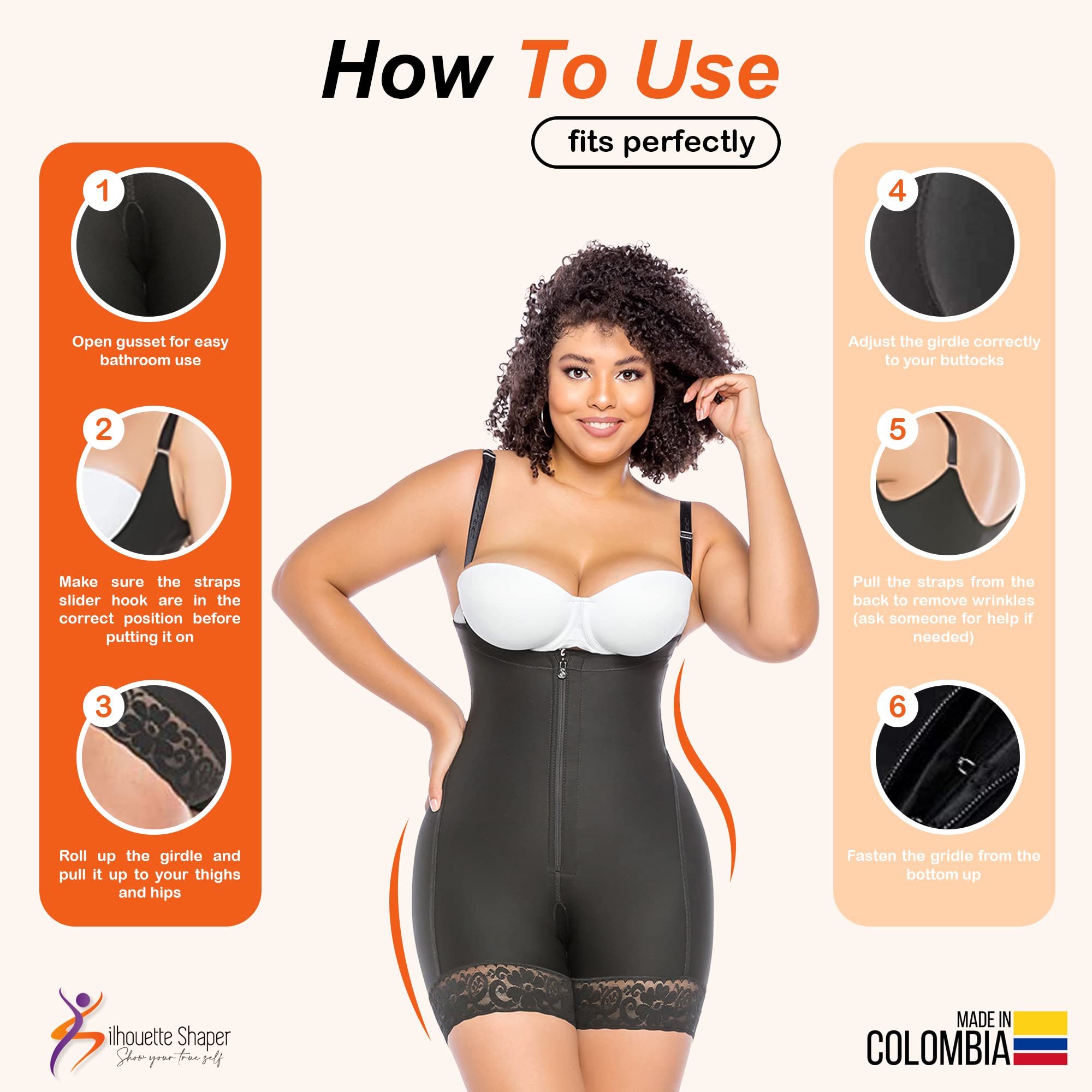High Waist Tummy Control Shapewear for Women - High Compression Body Shaper, Seamless Everyday Wear, 100% Colombian Fajas - Perfect for Postpartum, Workout & Special Occasions