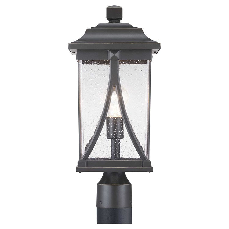 Abbott Single Light Outdoor Post Lantern - Weatherproof Exterior Lighting for Porch, Garden, and Pathway - Perfect for Home and Commercial Use