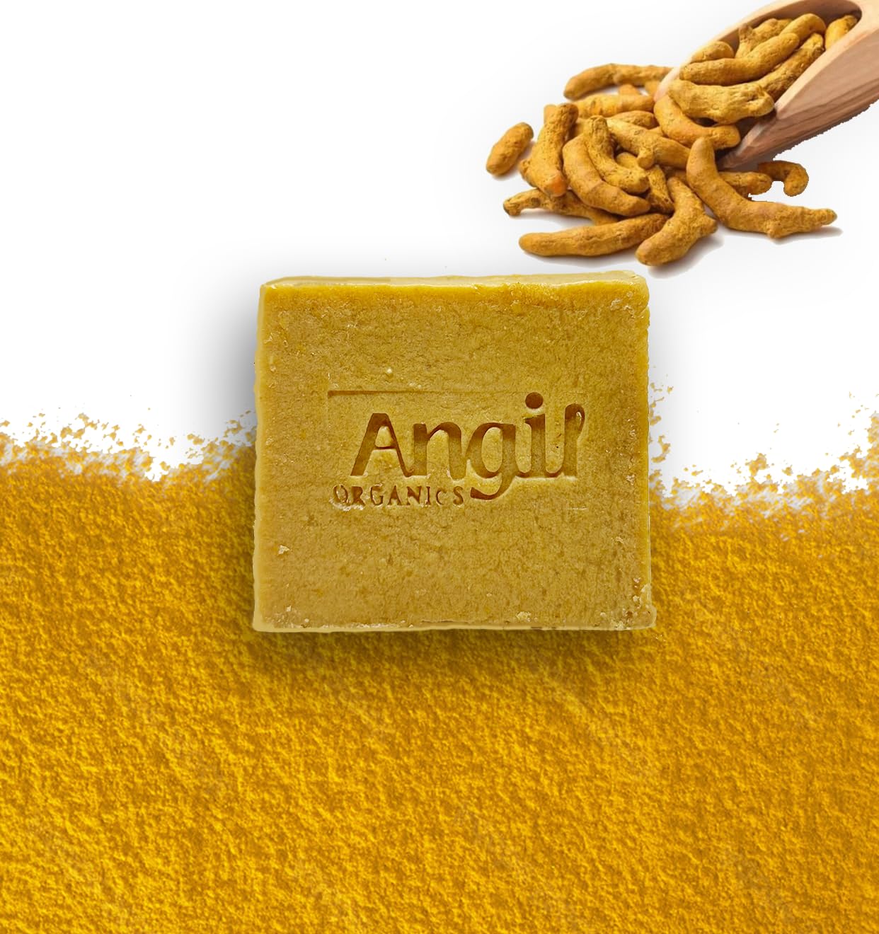 Angil Donkey Milk & Turmeric Magic Soap - 110g | 100% Natural Skin Brightening & Anti-Aging Bar | Tan Removal, Even Skin Tone | Hypoallergenic for All Skin Types | Pack of 1 | Perfect for Daily Face & Body Cleansing, Spa Days & Gift Sets