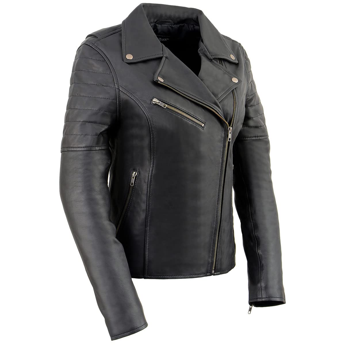 Milwaukee Leather SFL2870 Women's 'Duchess' Black Motorcycle Jacket - Stylish Biker Jacket for Casual Wear & Riding | Perfect for Motorcycle Enthusiasts & Fashion Lovers