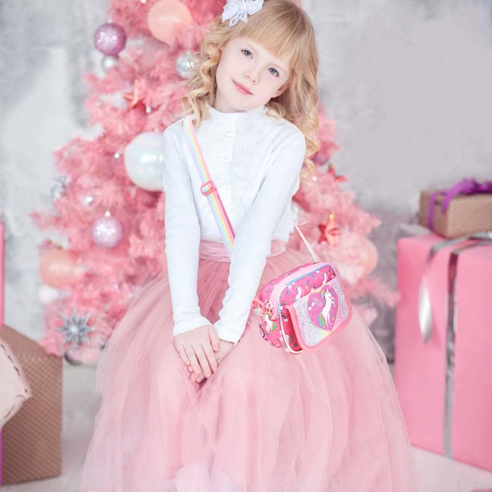 Cute Bunny Crossbody Purse for Girls Age 3-12 - Adorable Little Girl Handbag Gift for Birthday, Party & Dress Up Play