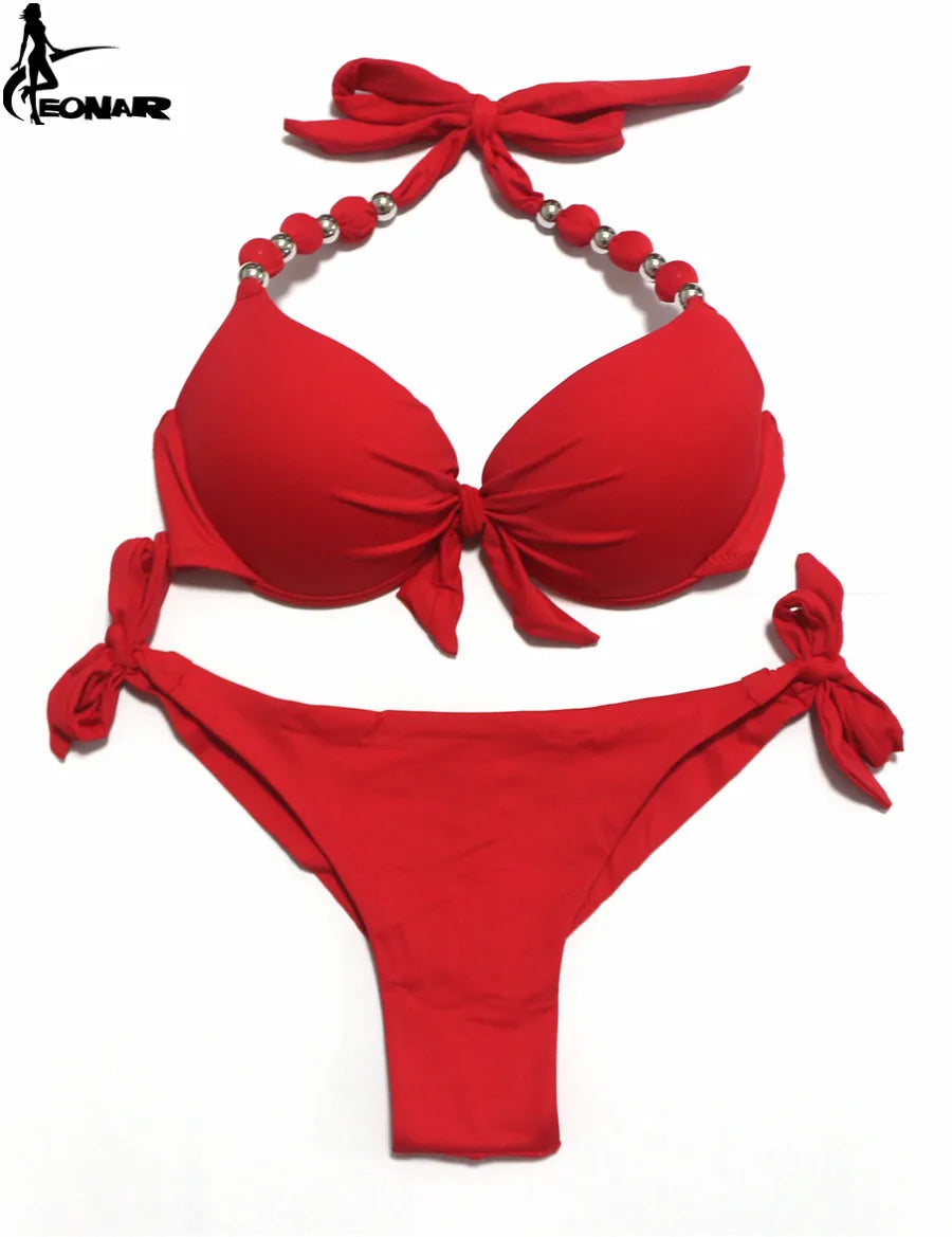 EONAR Push Up Bikini Set for Women - Sexy Brazilian Cut Bandage Swimwear with High Waist Bottom | Perfect for Beach, Pool Party & Summer Vacation