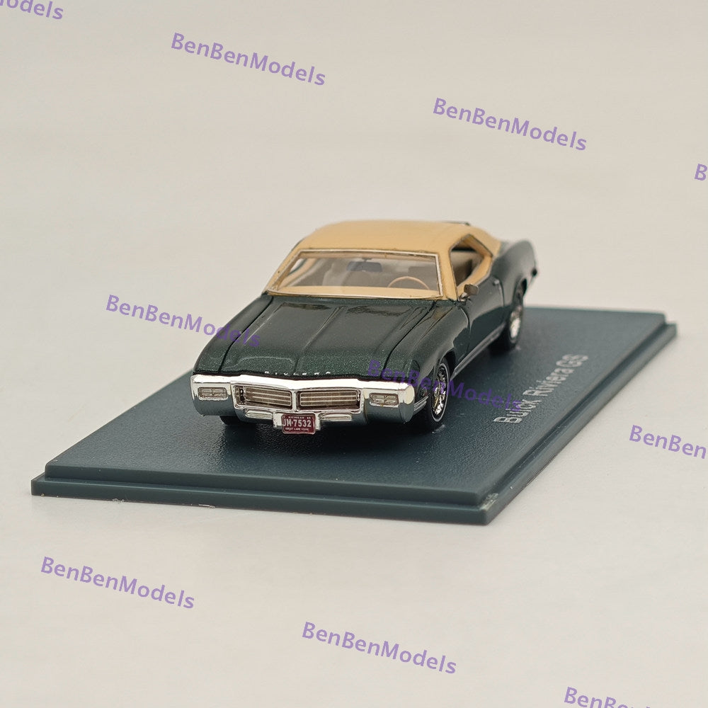 1/87 NEO SCALE MODELS Buick Riviera GS Resin Diecast Car - Limited Edition Collectible Green - Perfect for Model Car Displays, Collector Showcases & Vintage Auto Enthusiasts