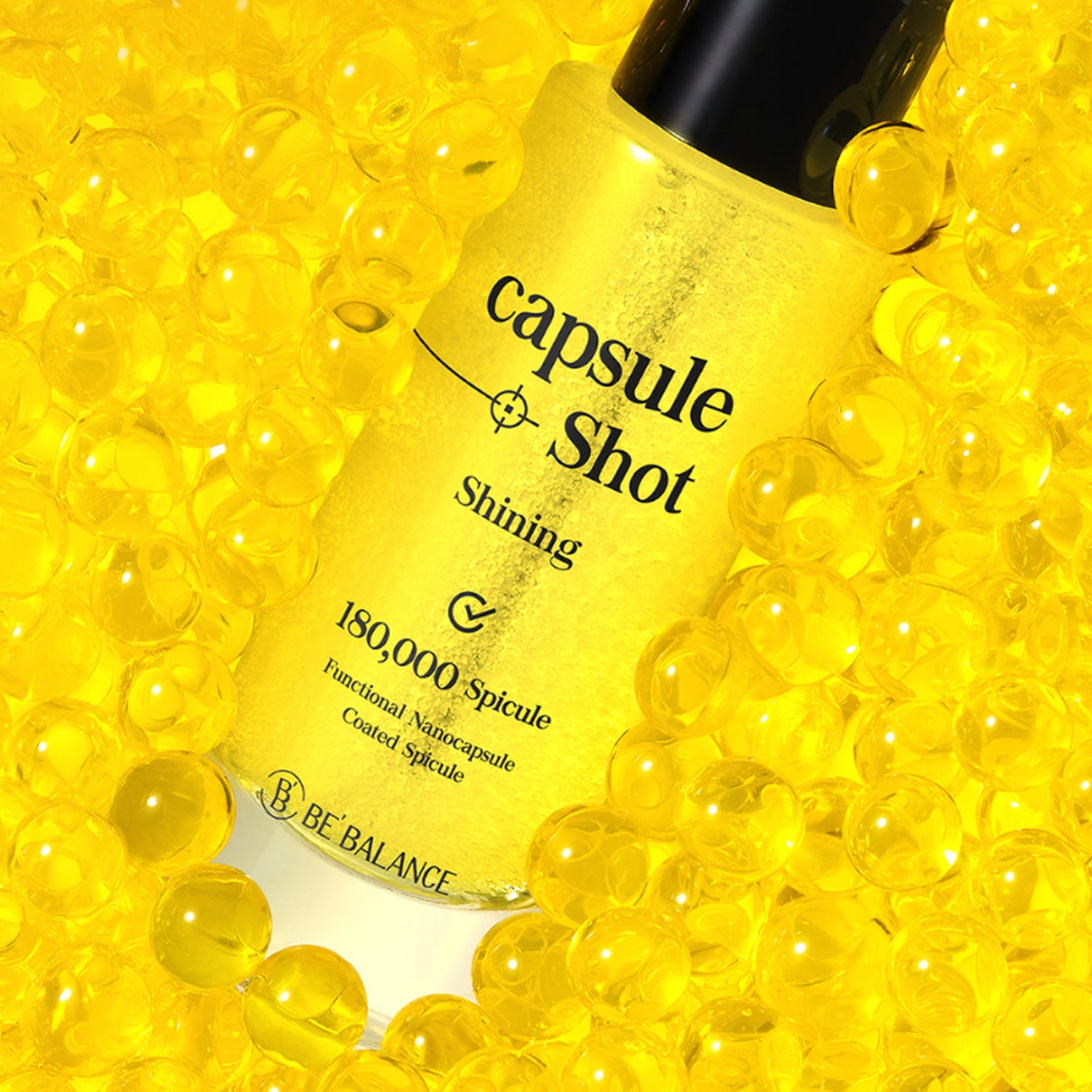 BE’BALANCE Shining Capsule Shot 30ml - Brightening & Hydrating Facial Serum for Glowing Skin | Perfect for Nighttime Skincare Routine & Travel Essentials