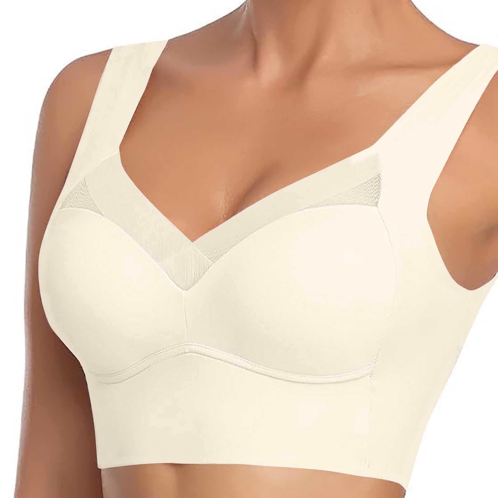 Plus Size Seamless Wireless Sports Bras for Women - Soft Comfortable Workout Yoga Gym Push Up Lace Tank Top - Perfect for Fitness, Running, Lounge & Everyday Wear