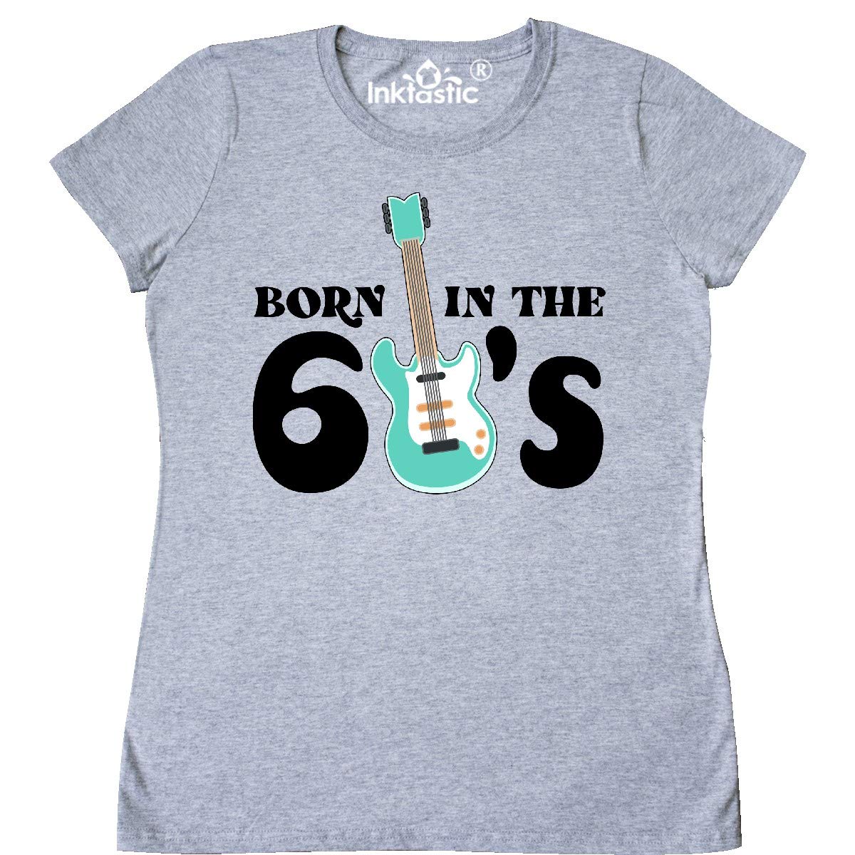 Vintage 1960s Electric Guitar Women's T-Shirt | Inktastic Born in The 60s Retro Rock Band Tee - Perfect for Concerts, Music Festivals & Casual Wear