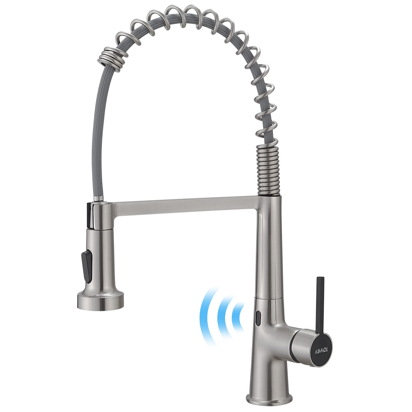 Touchless Kitchen Faucet with Pull Down Sprayer - Stainless Steel Smart Sensor Faucet for Home & Bar Use