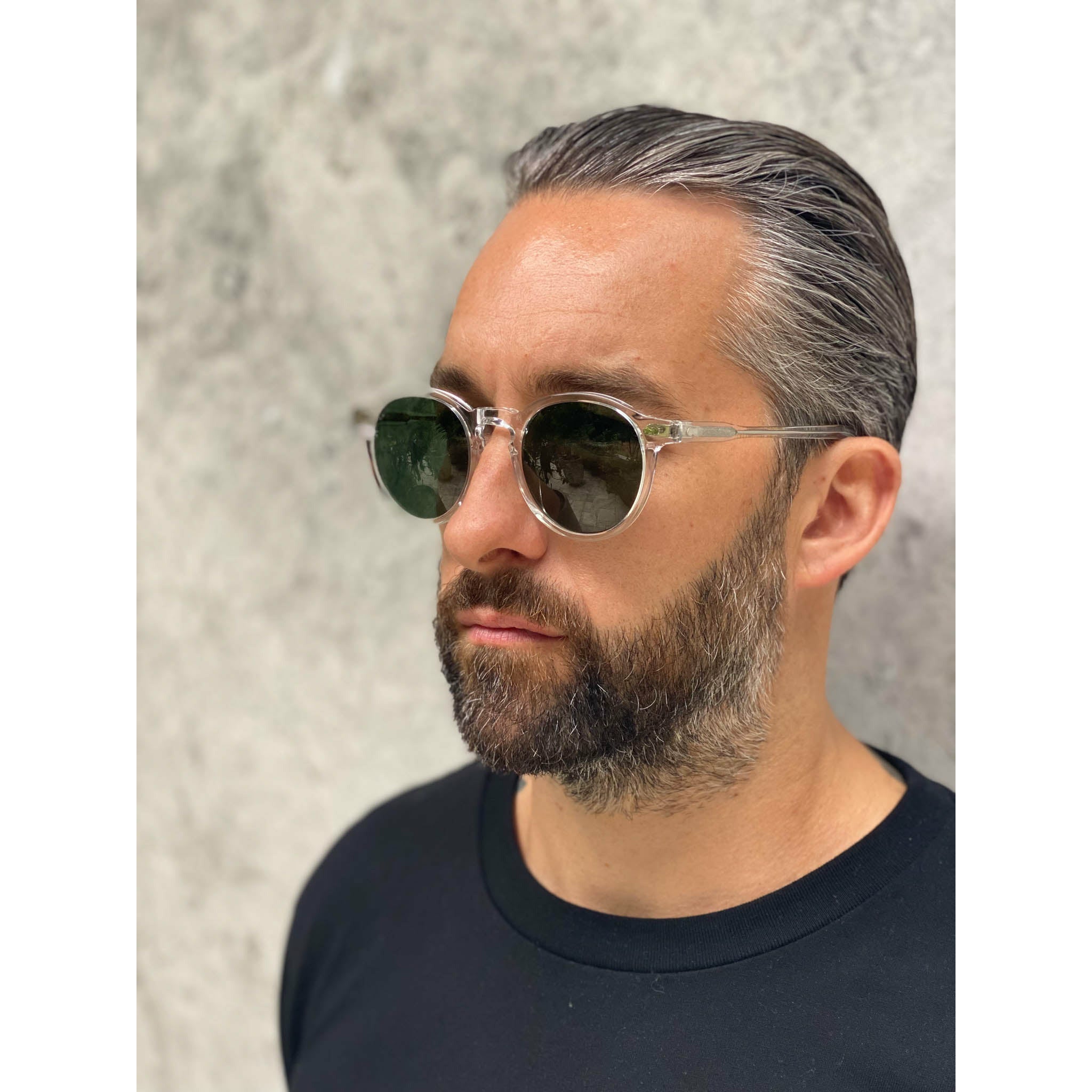Moscot Miltzen Crystal Clear G15 Sunglasses - Polarized UV Protection for Men & Women - Perfect for Driving, Outdoor Sports & Fashion Accessories