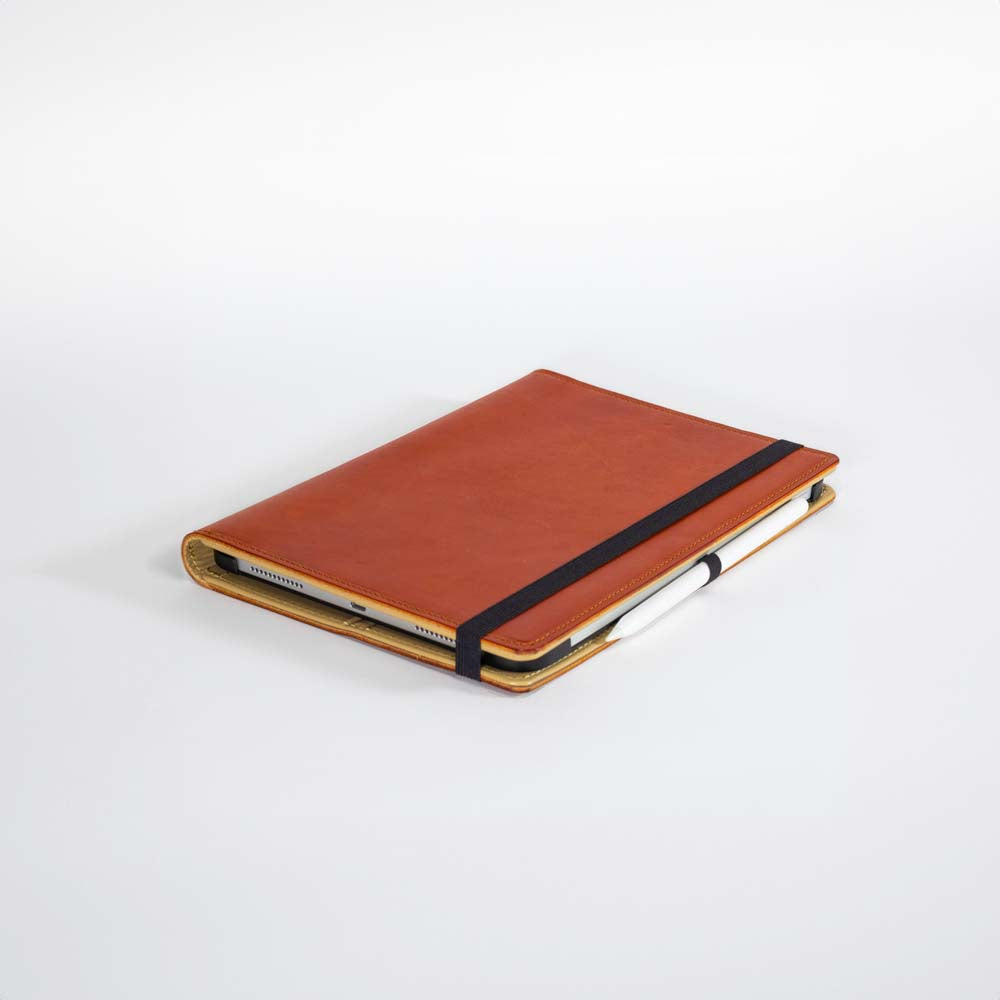 Premium English Bridle Leather iPad Case - Durable & Elegant Protective Cover for iPad Pro/Air/Mini - Perfect for Work, Travel & Everyday Use