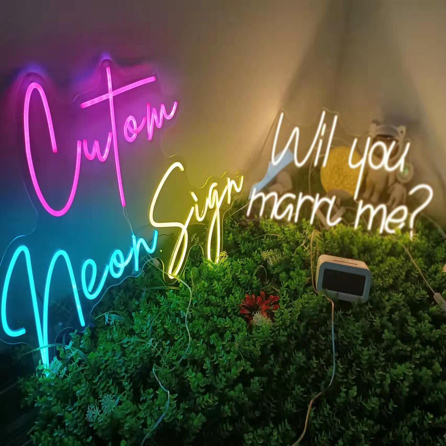 Custom Neon LED Signs for Wall Decor - Personalized Name & Design with Dimmer - Perfect for Bedroom, Wedding, Birthday Gift, Party & Home Decor - Multiple Colors & Sizes Available (10