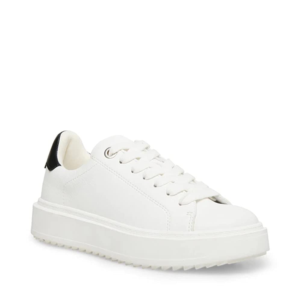Trish Lucia Women's Platform Sneakers - Lace-Up Low Top Leather Casual Shoes with Round Toe | Comfortable & Stylish for Everyday Wear, Work, and Walking