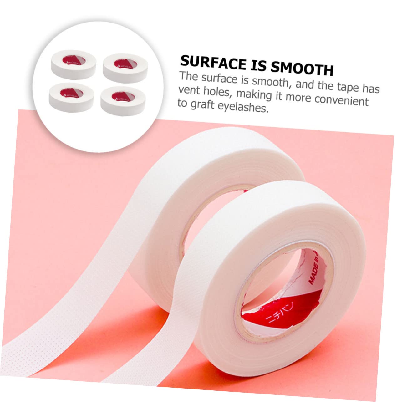 Beatifufu Salon Eyelash Tape - 8 Rolls White Lash Extension Tapes for Professional Eyelash Extensions | Medical-Grade, Breathable & Easy to Apply | Perfect for Beauty Salons, DIY Lash Artists & Home Use