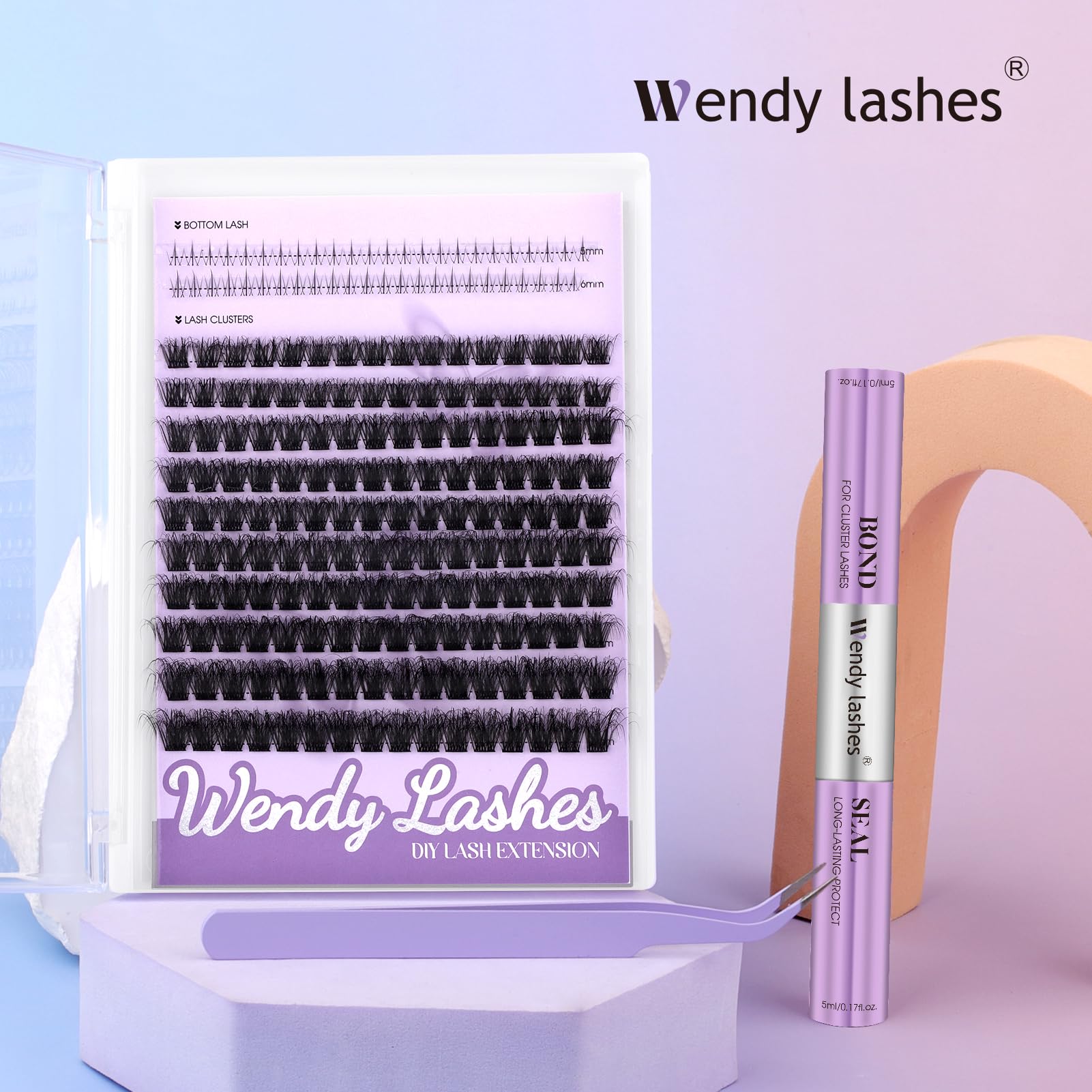 3D Effect 0.07mm DIY Lash Extension Kit - C3 Superior & Inferior Eyelash Clusters (10-16mm Hybrid) with Lash Bond & Seal - Perfect for Salon, Bridal & Special Occasion Makeup