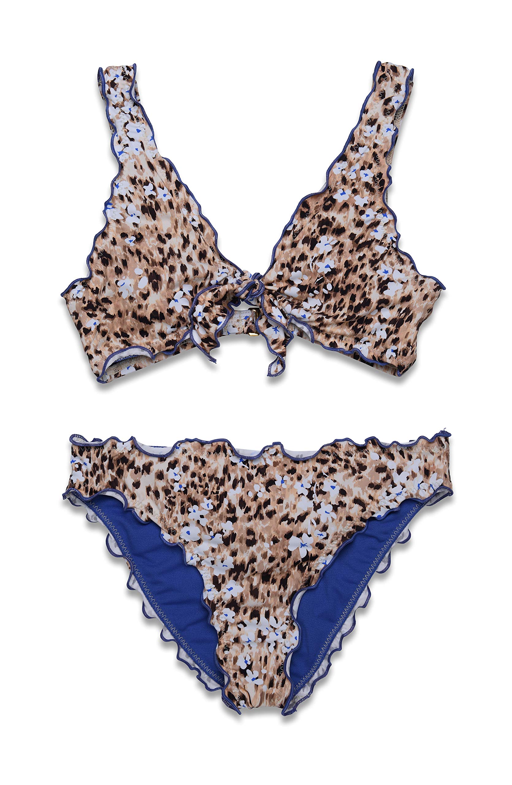 Hobie Girls' Big Bralette Top & Hipster Bikini Bottom Swimsuit Set - Comfortable Swimwear for Beach, Pool & Summer Vacations