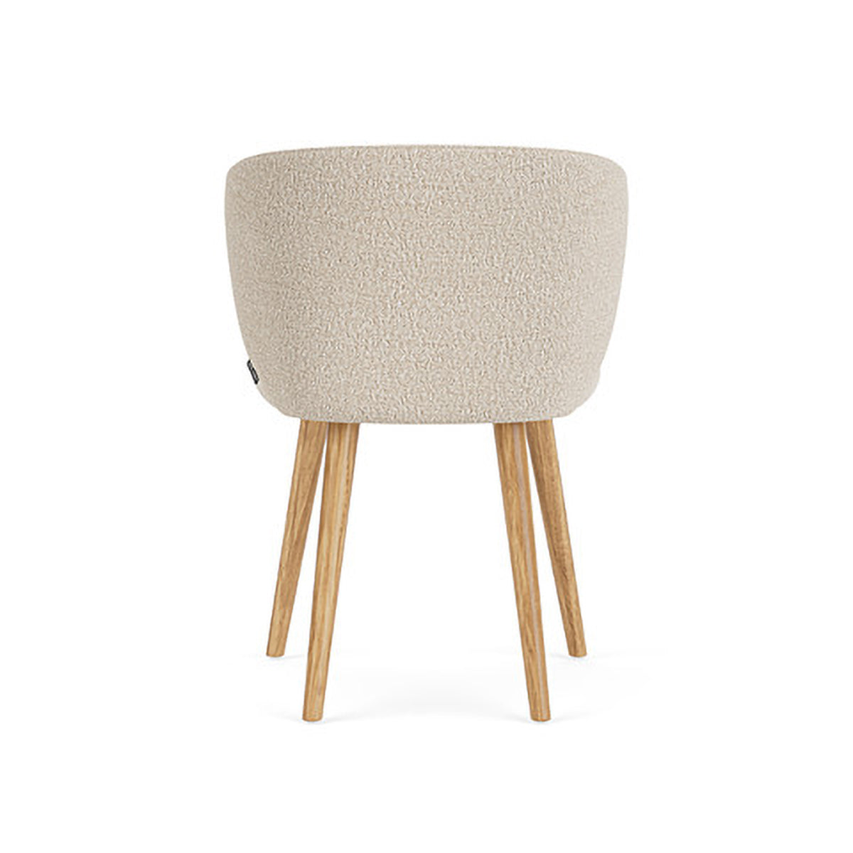 Ellie Boucle Dining Chair - Modern Upholstered Accent Chair for Kitchen, Dining Room, or Office - Soft Textured Fabric & Sturdy Wooden Legs - Perfect for Home Decor & Entertaining
