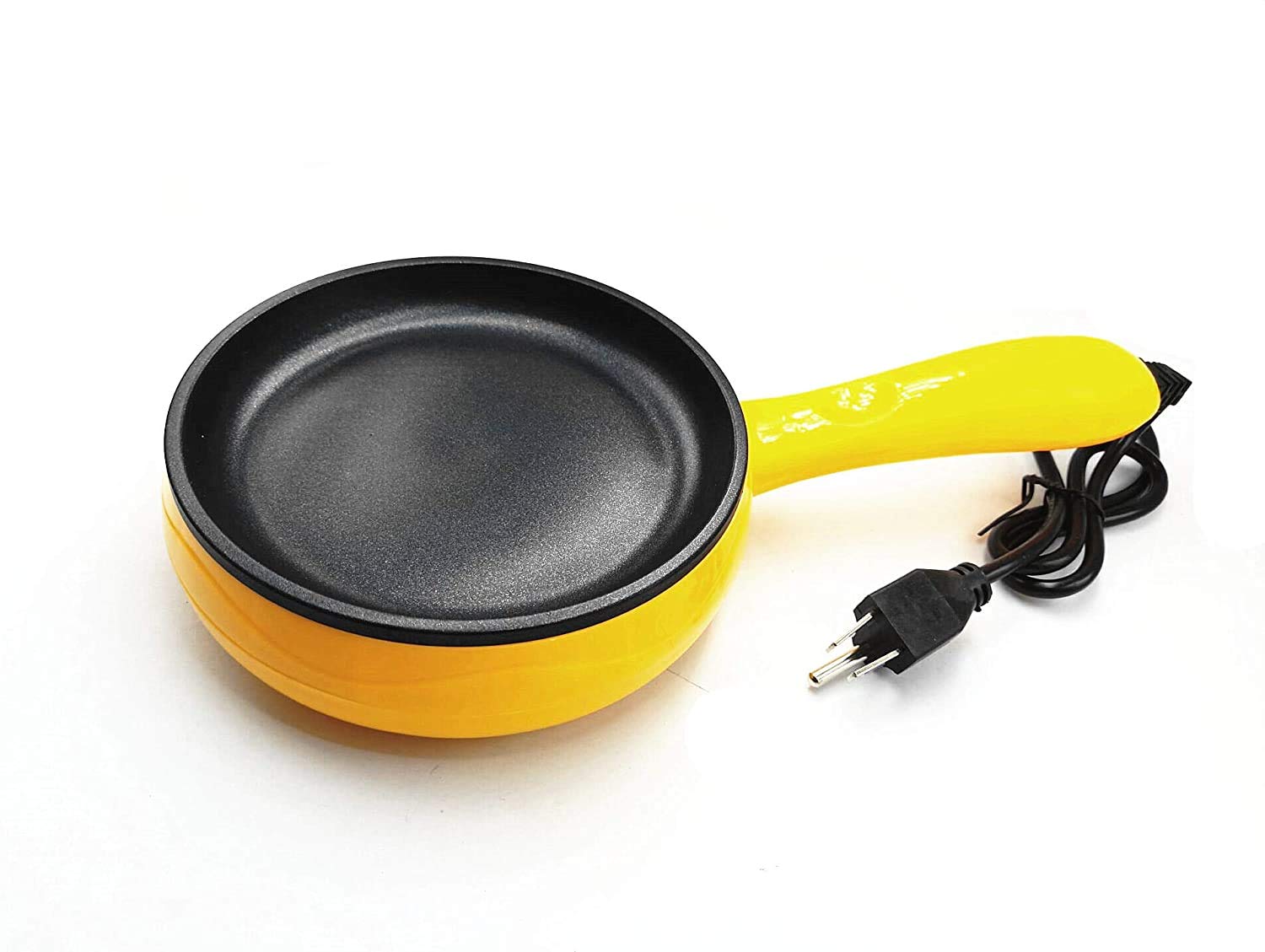 6-Inch Non-Stick Electric Skillet - Mini Frying Pan for Cooking Eggs, Pancakes & Grilled Cheese - Perfect for Dorms, Small Kitchens & Camping - Yellow