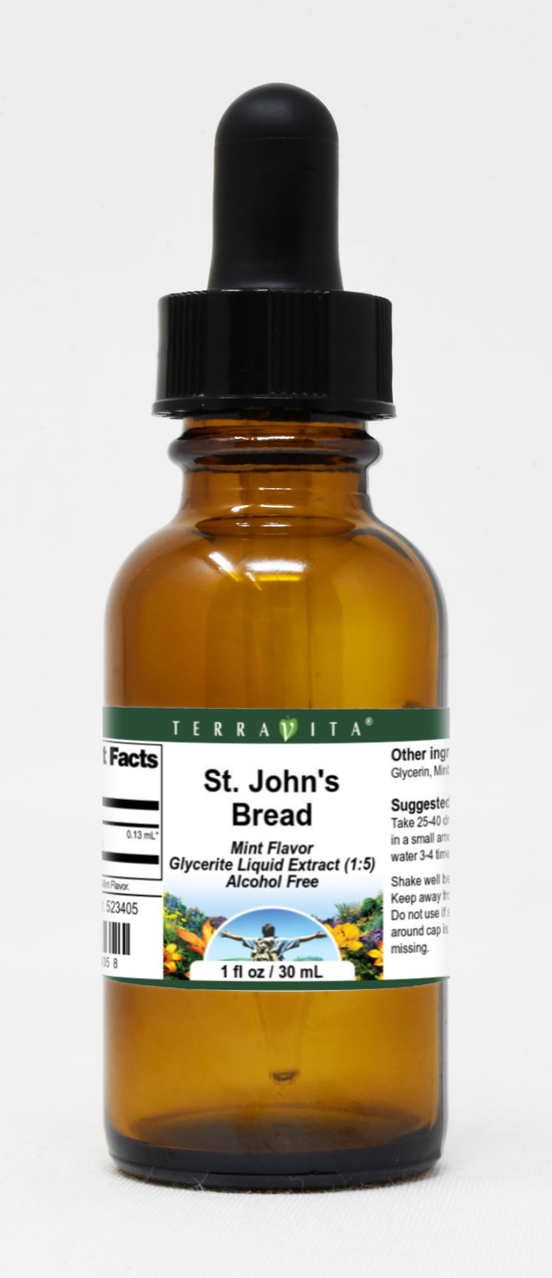 Organic St. John's Bread Glycerite Liquid Extract 1:5 - Mint Flavored Herbal Supplement (1 oz, 3-Pack) | Natural Stress Relief & Sleep Aid | Perfect for Tea, Smoothies & Wellness Routines
