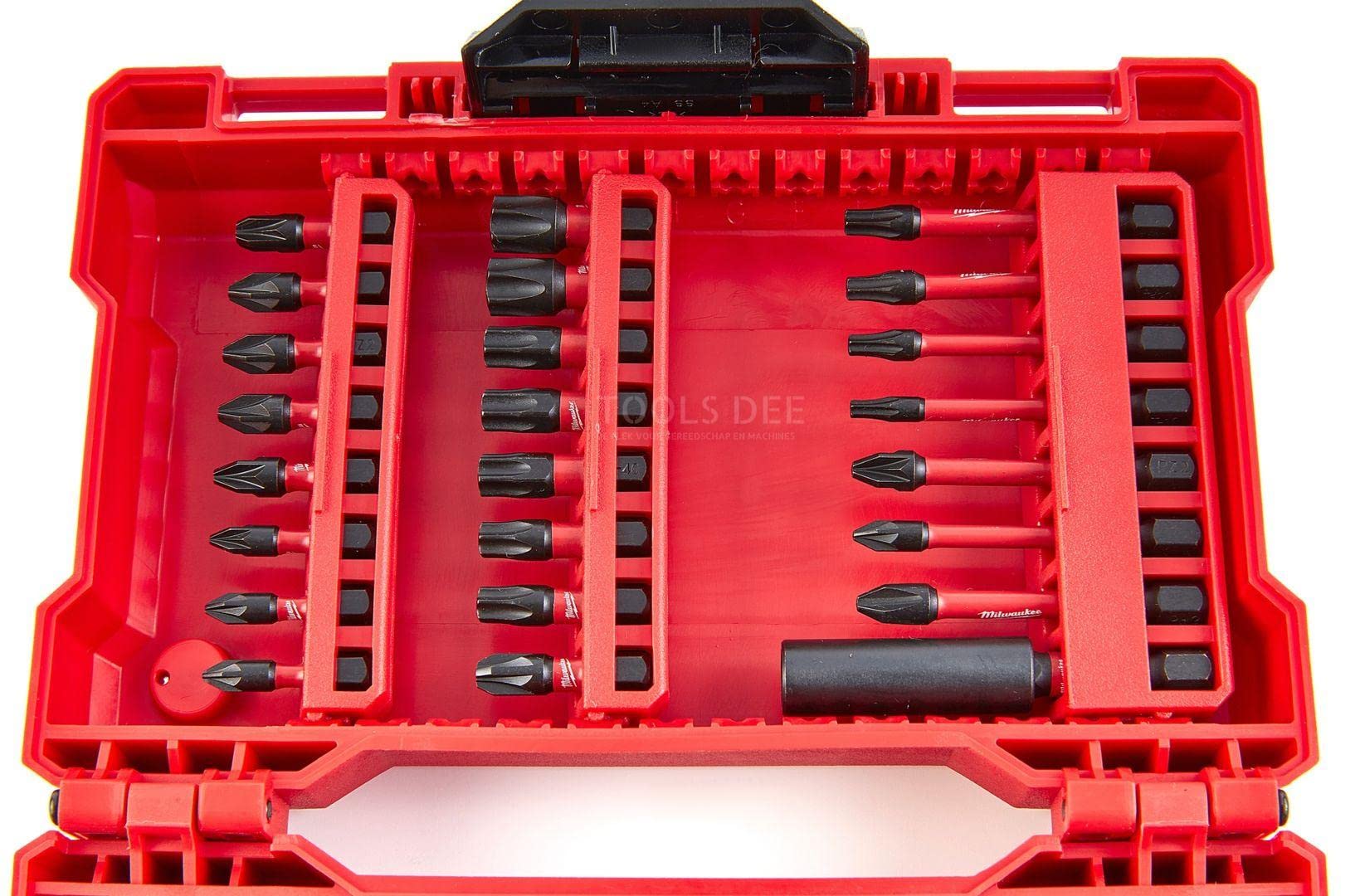 Milwaukee MW4932430907 15-Piece Impact Ready Bit Set with Case - Red - Perfect for Drilling, Screwdriving & Construction Projects