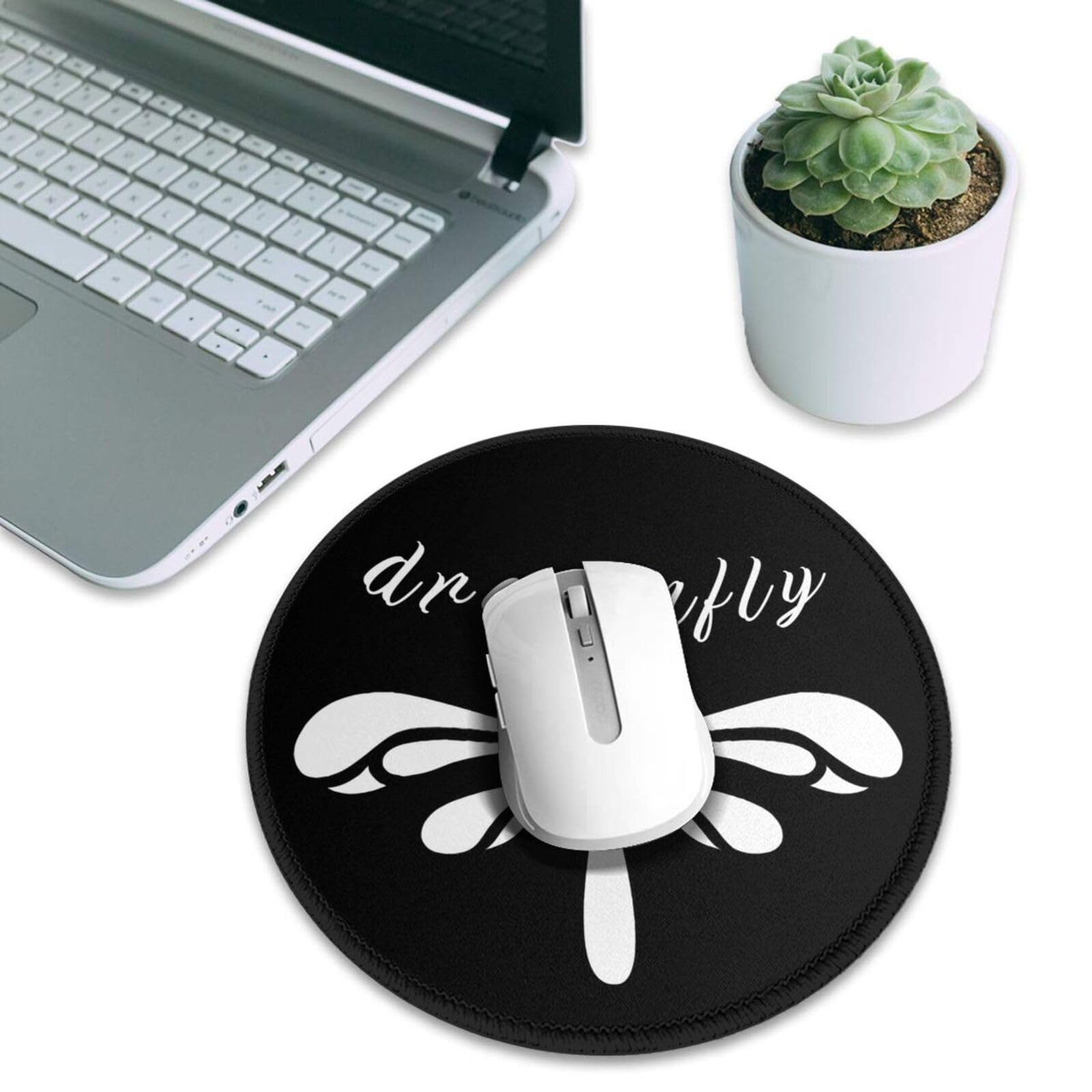 Non-Slip Gaming Mouse Pad with Dragonfly Design - Ergonomic Computer Mouse Mat for PC, Laptop & Office Use - Perfect for Work, Gaming & Daily Computing (Model 2T1697)