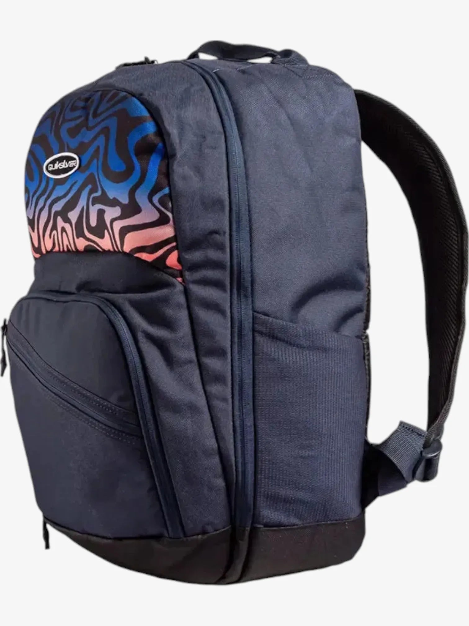 Quiksilver Schoolie Cooler 2.0 Backpack - Blue Print - Durable Water-Resistant Daypack for School, Beach & Outdoor Adventures