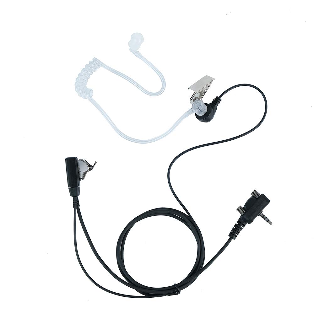 Covert Acoustic Tube Earpiece Headset with Mic for Motorola Vertex Standard 2-Way Radios VX-231 & VX-351 - 10 Pack - Ideal for Security Guards, Bodyguards, and Discreet Communication
