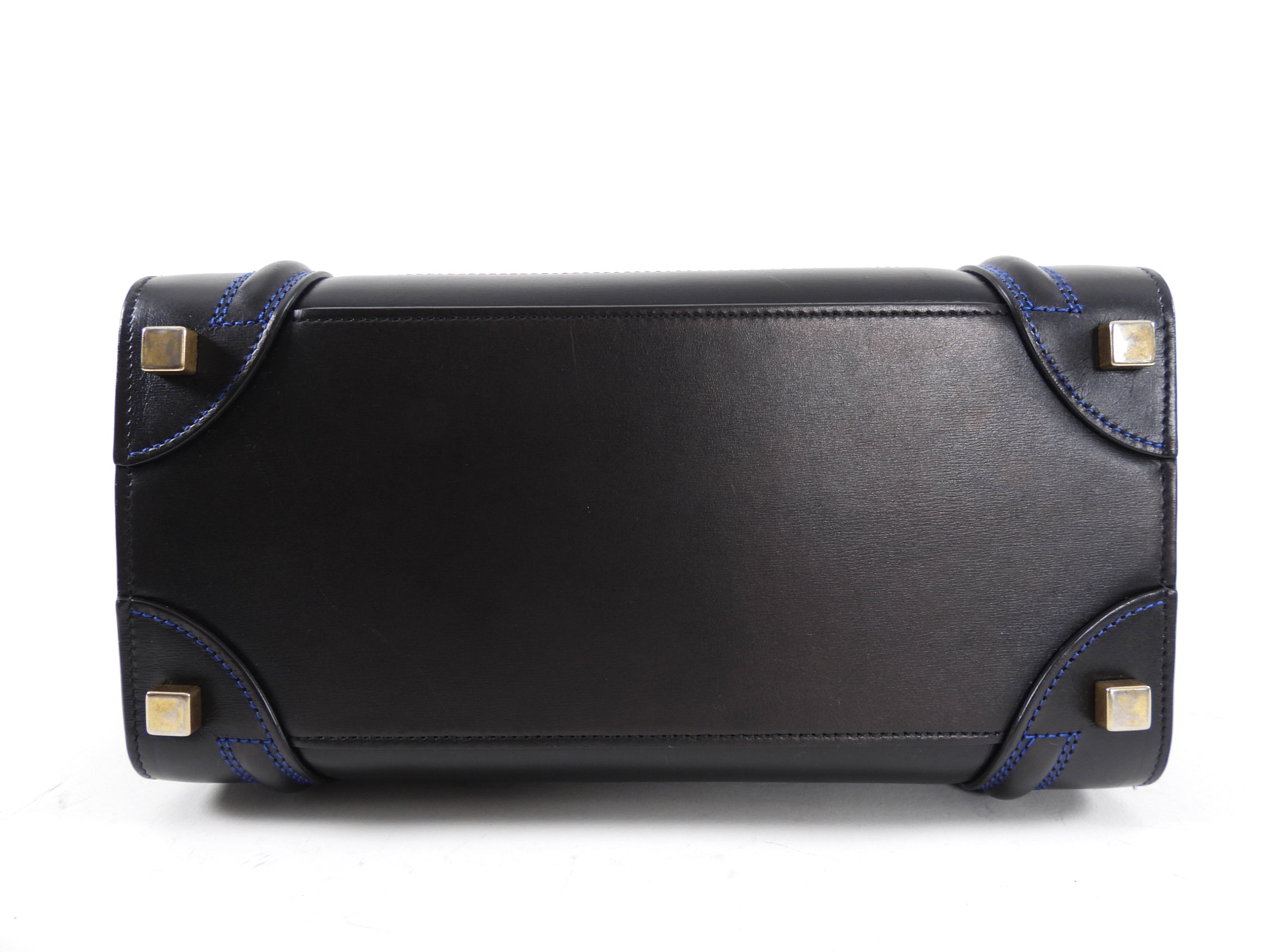Celine Black Leather Micro Luggage Tote Bag - Small Crossbody Handbag for Women | Perfect for Work, Travel & Everyday Use