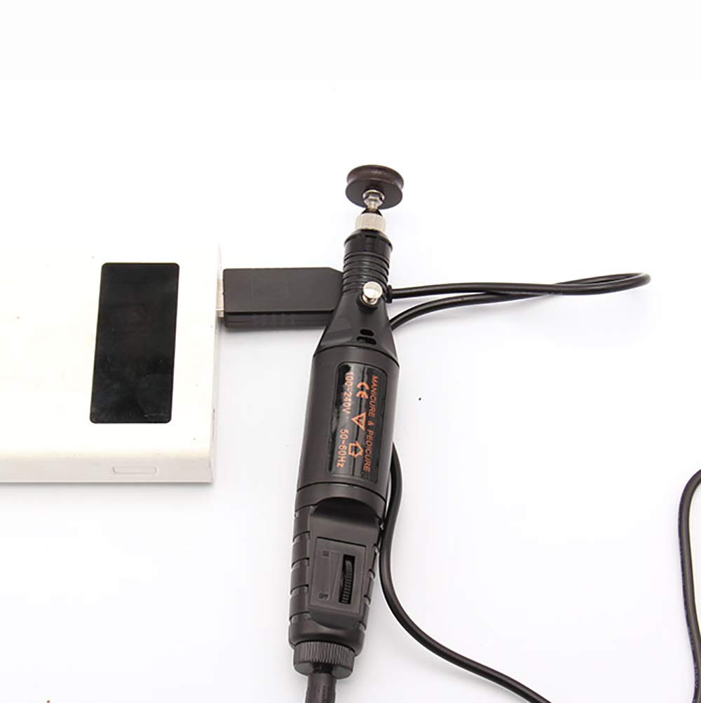110V Electric Leather Sander Set - Professional DIY Leather Edge Polishing & Grinding Machine with 14pcs Sandalwood Heads | Perfect for Leather Crafting, Shoe Repair & Leather Goods Burnishing