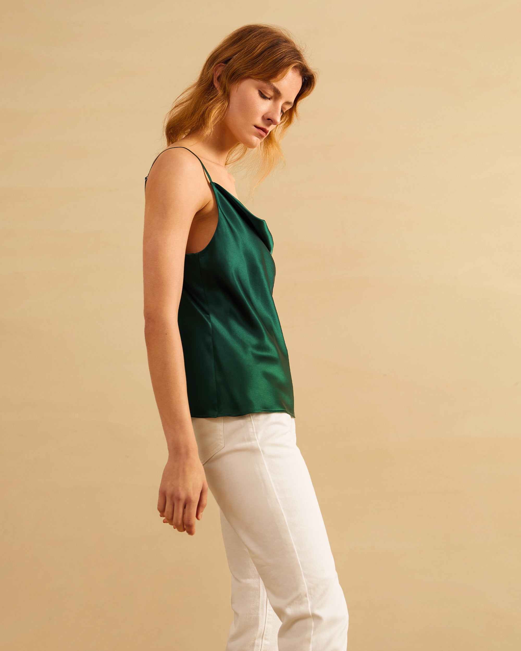 Luxury Silk Camisole for Women - Soft Satin Sleepwear & Lingerie Top - Perfect for Nightwear, Lounge Wear and Romantic Occasions