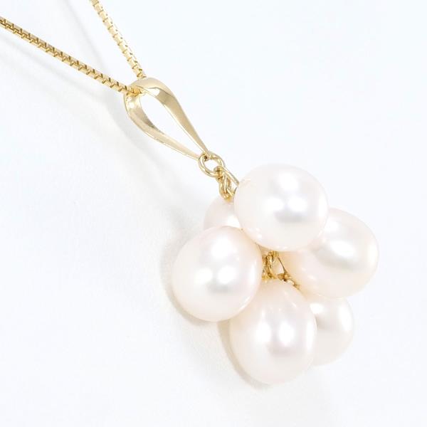 18K Yellow Gold Pearl Necklace for Women - Elegant Bridal Jewelry, Wedding Gift & Special Occasion Accessory - Perfect for Anniversaries, Prom & Evening Events