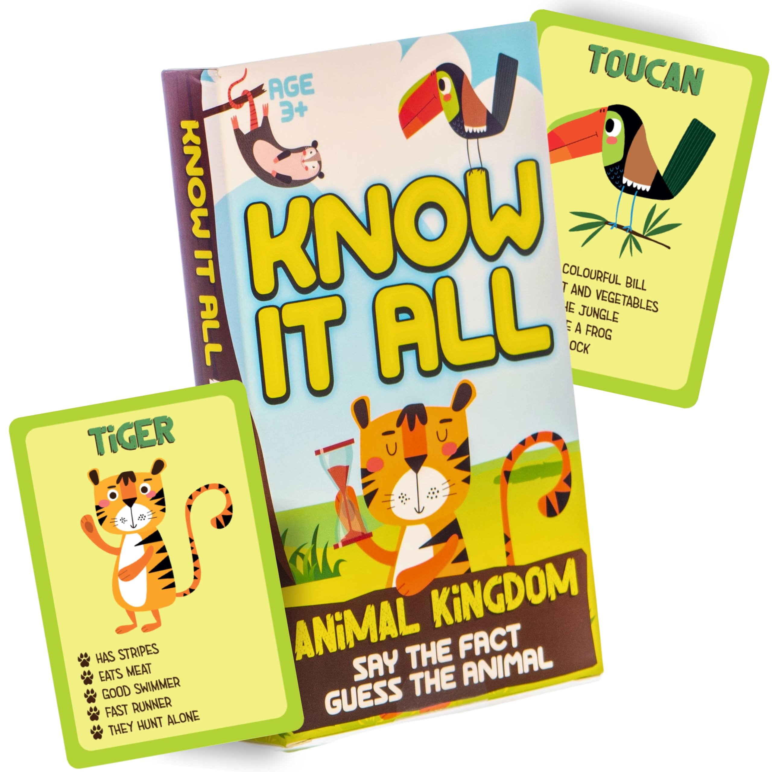 Boxer Gifts Know It All Game - Guess The Animal Edition | Educational Animal Trivia Game for Kids Ages 3+ | Fun Learning Resource for Classroom & Homeschool | Compact Travel Size for Road Trips & Family Game Nights