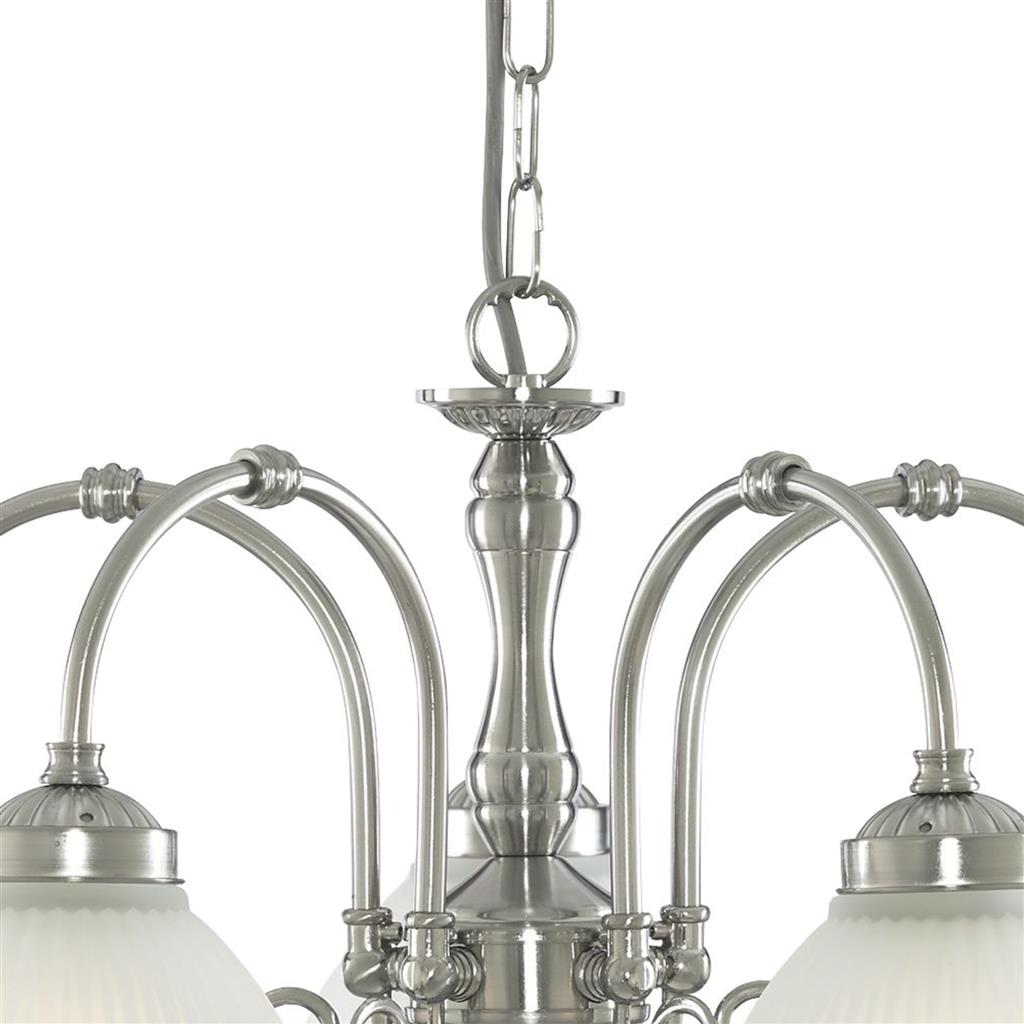 Vintage Style 3/5Lt Multi-Arm Pendant Light - Antique Brass & Satin Silver Finish for Kitchen Island, Dining Room, or Bar Lighting