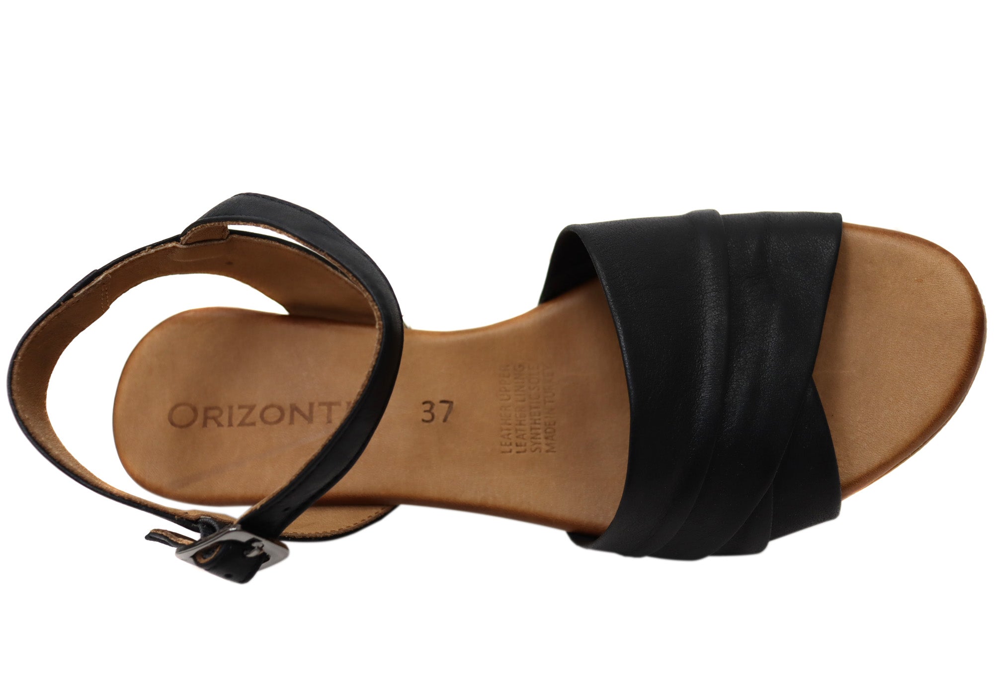 Orizonte Karriner Women's Genuine European Leather Low Heel Sandals - Comfortable Summer Walking Shoes for Beach, Vacation & Casual Outfits