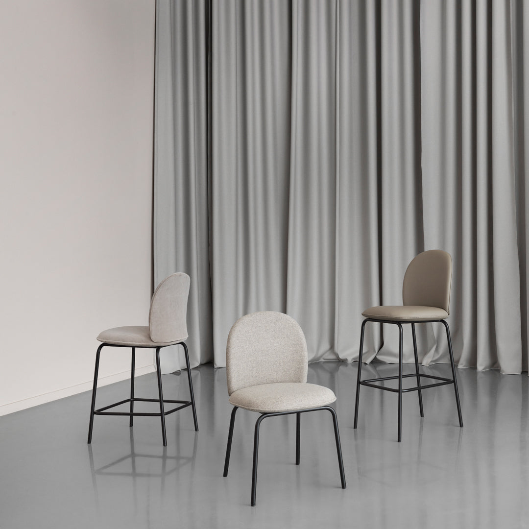 Premium Ace Bar Chair - Fully Upholstered Bar Stool with Backrest for Kitchen Island, Home Bar & Restaurant Use