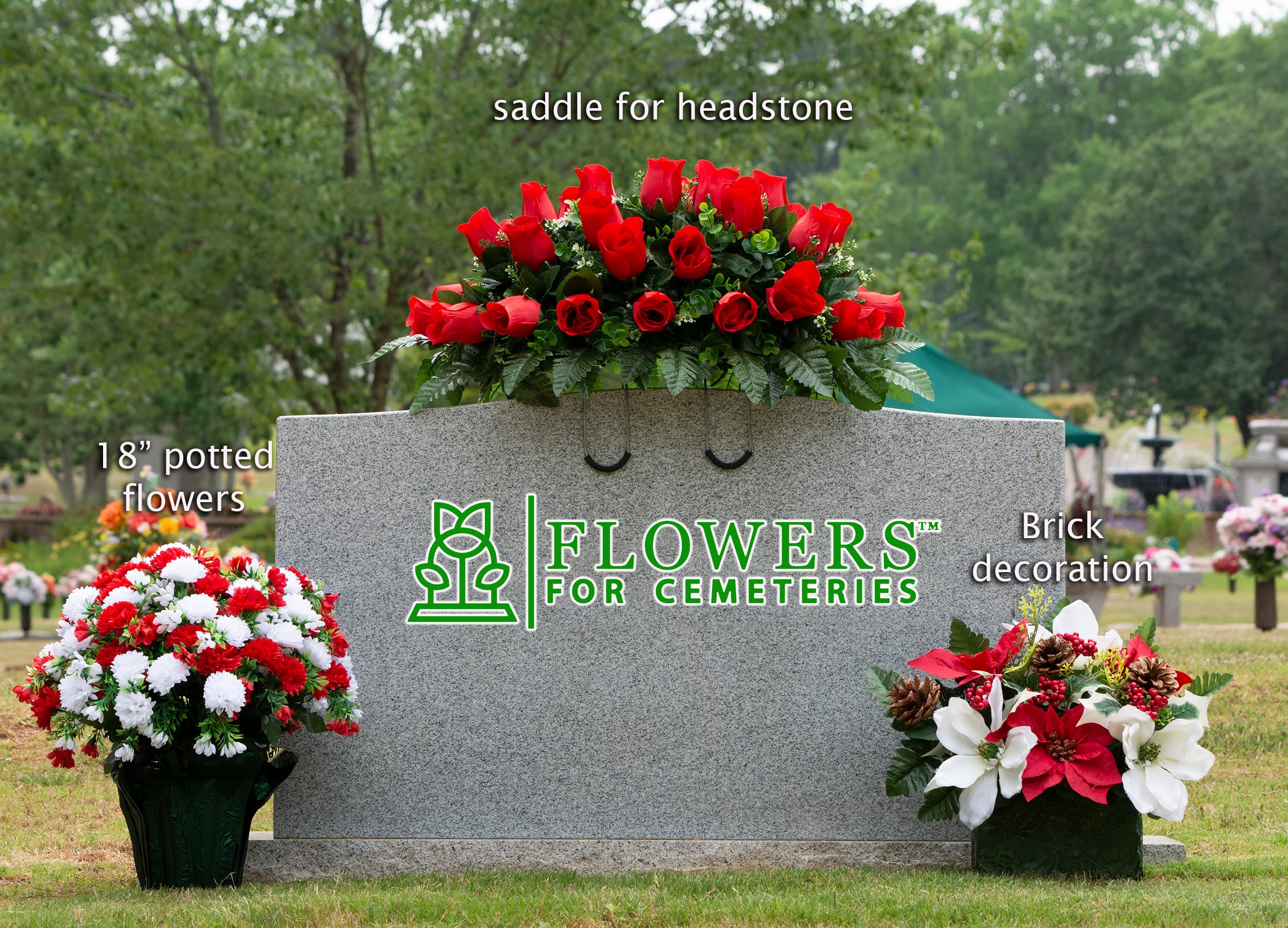 Sympathy Silks Artificial Flowers Weighted Pot Bouquet - 18