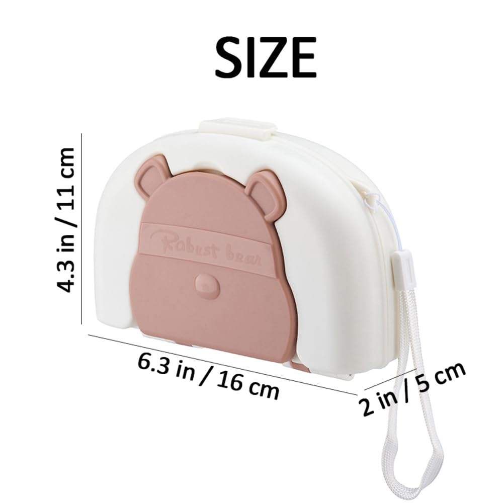 6-in-1 Baby Bottle Drying Rack & Cleaning Set with Silicone Brushes, Soap Dispenser & Storage Box - Perfect for Sterilizing, Drying and Organizing Baby Bottles, Pacifiers and Breast Pump Parts (Brown)