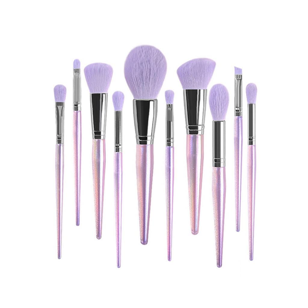 Professional 10-Piece Makeup Brush Set - Foundation, Powder, Blush & Beauty Tools | Soft Synthetic Fiber Brushes for Flawless Makeup Application | Perfect for Daily Use, Travel & Professional Makeup Artists